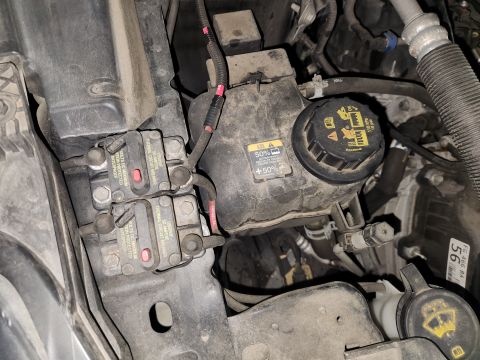 2016 Ford Explorer - The radio & light removal was better than some I've seen, but I haven't traced this big red wire yet.