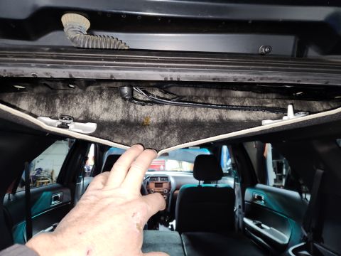 2016 Ford Explorer - The headliner had obviously been down at least once, and several door gaskets were out-of-place.