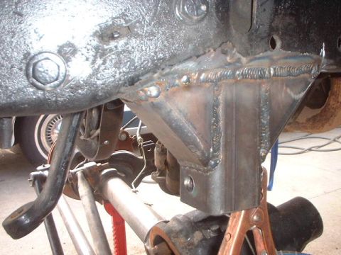 1995 Ford Bronco - Welded it to the frame and then welded the brace on (not visible)