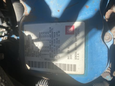 1990 GMC Sierra 3500 - Motor tag