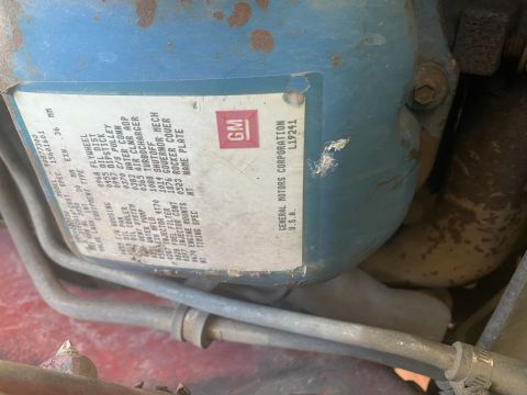 1990 GMC Sierra 3500 - motor tag 2