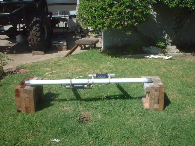 Mounted the Fox Shox resevoirs to the tube