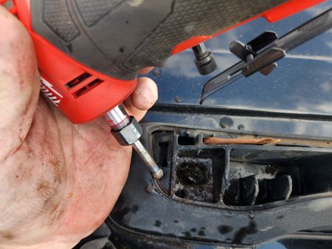2016 Ford Explorer - Because the factory drain holes are blocked by factory foam seals, several of the bolts were submerged & rusty, requiring extra effort to g…