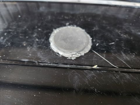 2016 Ford Explorer - This rubber plug barely fit into the 1 larger hole, but it still got sealed down.