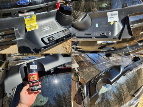 2016 Ford Explorer - This cheap copy valance was washed with Dawn & PurplePower, rinsed with warm water, sun-dried for a few minutes, then painted with 8oz of D…