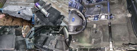 2016 Ford Explorer - The JY carpets were submerged in rain, so after letting them dry a few weeks, they were beaten out, vacuumed, and installed. The rear was b…