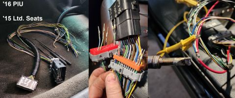 2016 Ford Explorer - Instead of cutting the dozen wires from the '16 driver's floor connector to splice into the '15s, the pins were simply transferred, leaving…