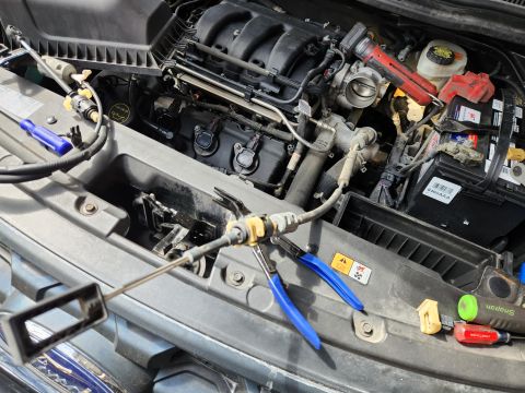 2016 Ford Explorer - Swapping the cables only required pulling the fresh air pipe for access to the firewall and shift lever. The front of the column cable rele…