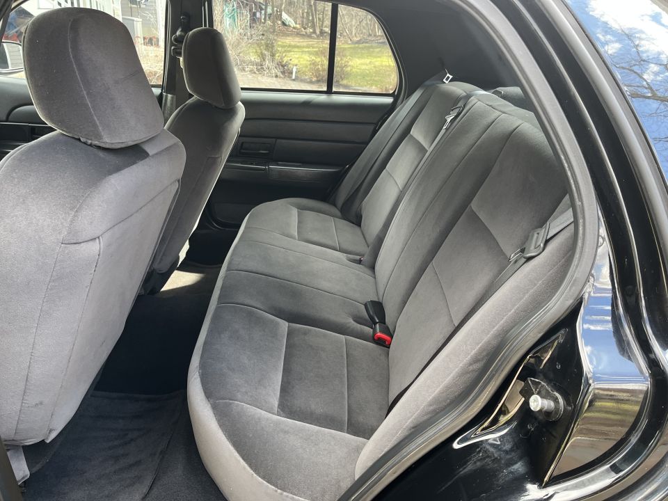Rear bench seat and side door of a Crown Victoria interior