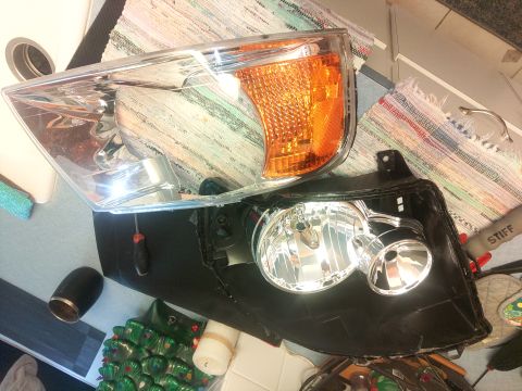 2004 Ford Expedition - It took a serious fight and several reheating sessions to get these lenses off. It heat warped the housing and the force damaged the edge p…