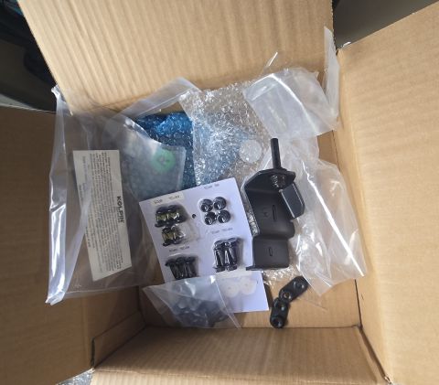 2025 Polaris RANGER - This photo shows a box containing hardware and instructions for Kolpin front half doors.