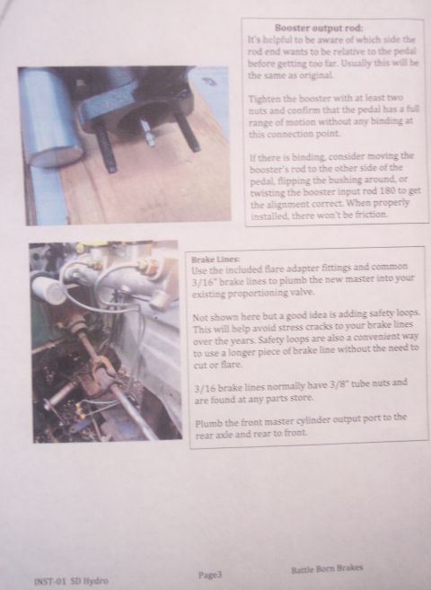 1978 Ford Bronco - Instructions detail the installation of a booster output rod and brake lines for a vehicle.