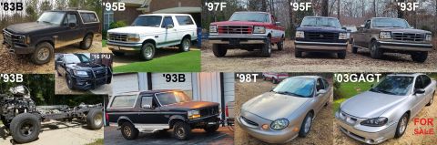 1983 Ford Bronco - These are MOST of my vehicles, as of the upload date. IF THE IMAGE IS TOO SMALL, click it.