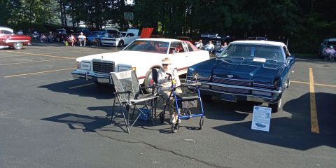 1969 Mercury Marquis - Patriotic pair of land barges! Red White and Blue.