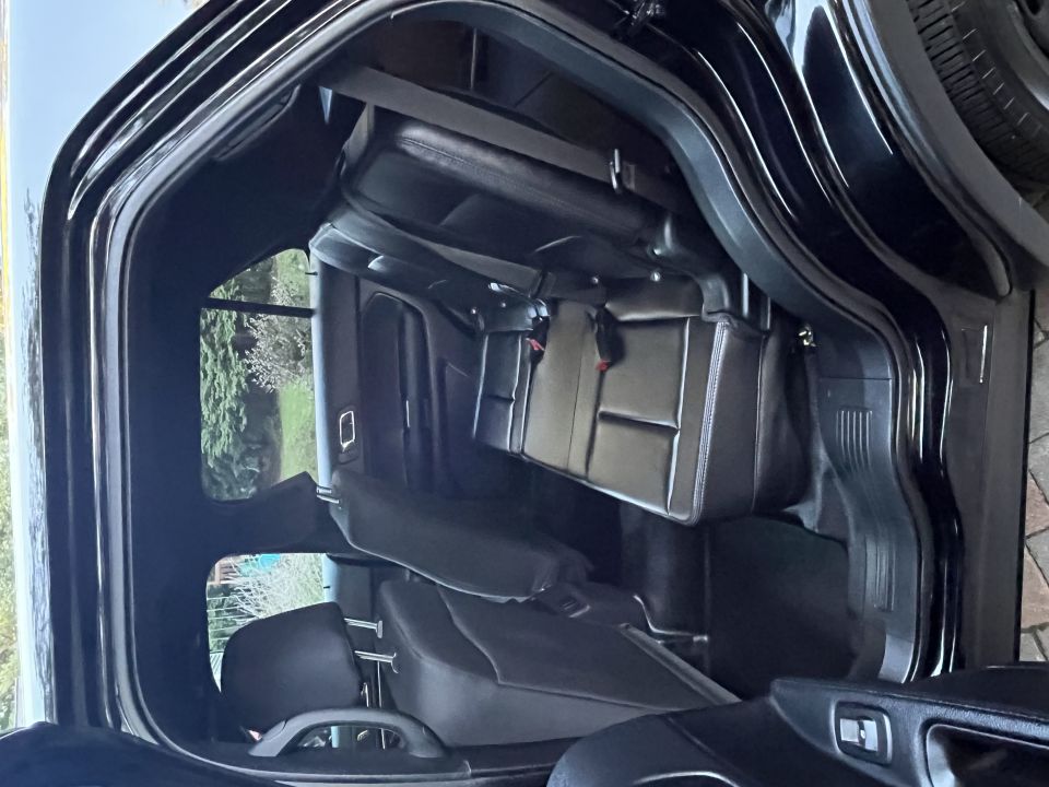 Back seats and door panel of a black car
