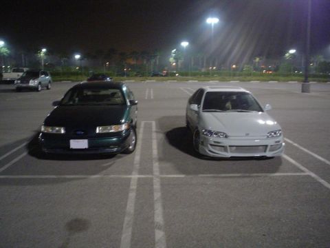 1993 Ford Taurus - SHO and Moded Civic side by side