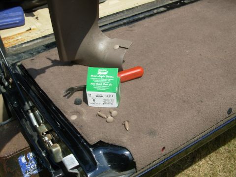 1983 Ford Bronco - Pushpins (14 required) IF THE IMAGE IS TOO SMALL, click it. Tailgate carpet uses the same pushpins as camper trim.