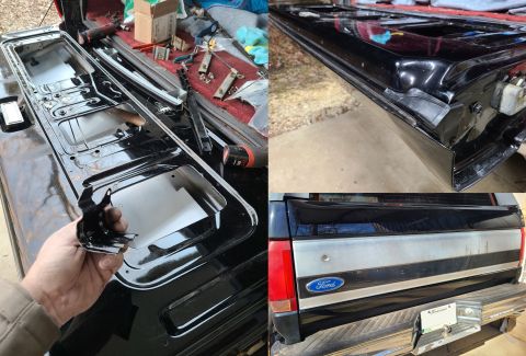 1983 Ford Bronco - Tailgate Assembly IF THE IMAGE IS TOO SMALL, click it. This aftermarket shell was prepped, painted, installed, & assembled on this '94 Bron…