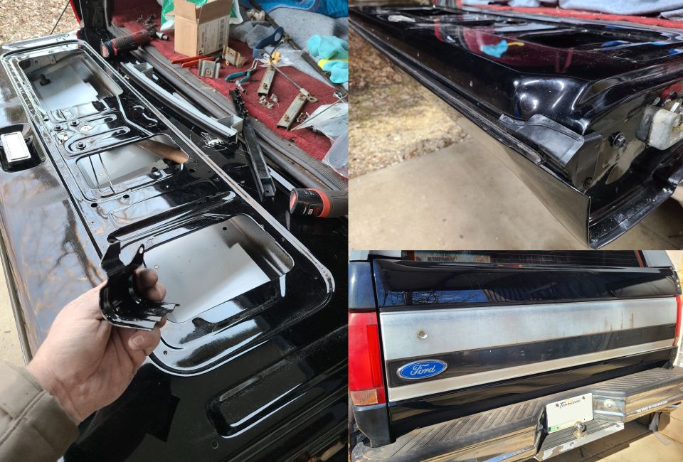 Tailgate Assembly
IF THE IMAGE IS TOO SMALL, click it.

This aftermarket shell was prepped, painted, installed, & assembled on this '94 Bronco XLT. It works better than new.