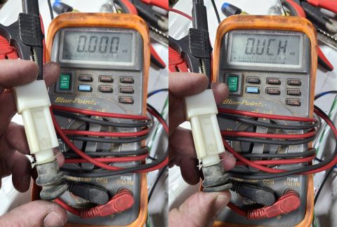 1983 Ford Bronco - Interrupt Switch Testing IF THE IMAGE IS TOO SMALL, click it. When the plunger is released (latch closed), the circuit should be closed (0…