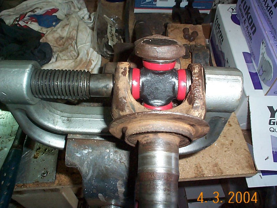 Pressing the cap on with a balljoint press, this is a great tool. I highly recommend spending the $100 bucks to pick up a decent one.