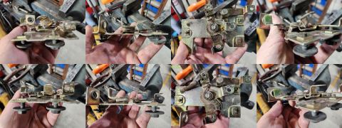 1983 Ford Bronco - Remote Repair IF THE IMAGE IS TOO SMALL, click it. The top row is before (BENT); the bottom row is the same views after the lever has been…