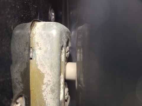 1983 Ford Bronco - Strike Bolt Position IF THE IMAGE IS TOO SMALL, click it. After the t/g is aligned on its hinges to the body, the strike bolts must be alig…