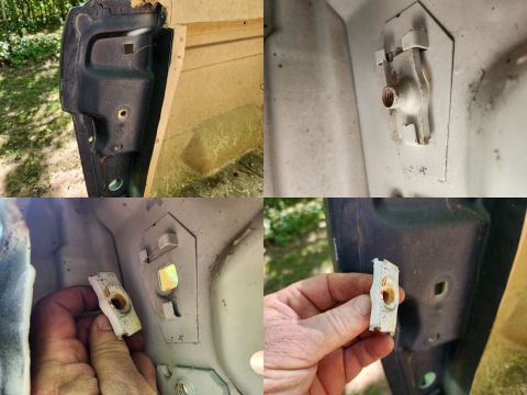 1983 Ford Bronco - Strike Nut IF THE IMAGE IS TOO SMALL, click it. Like the door strike bolts, the tailgate strikes use a captive nut in the body that's easy…