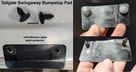1983 Ford Bronco - Swingaway Pad IF THE IMAGE IS TOO SMALL, click it. This pad is used to protect the tailgate paint from the rubber bumper on the bottom of t…