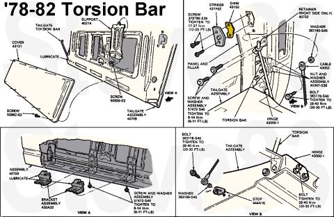 1983 Ford Bronco - Torsion Bar '78-82 IF THE IMAGE IS TOO SMALL, click it. Loop [url=https://www.clipsandfasteners.com/Hex-Head-Sems-Body-Bolt-with-Dog-Point-…