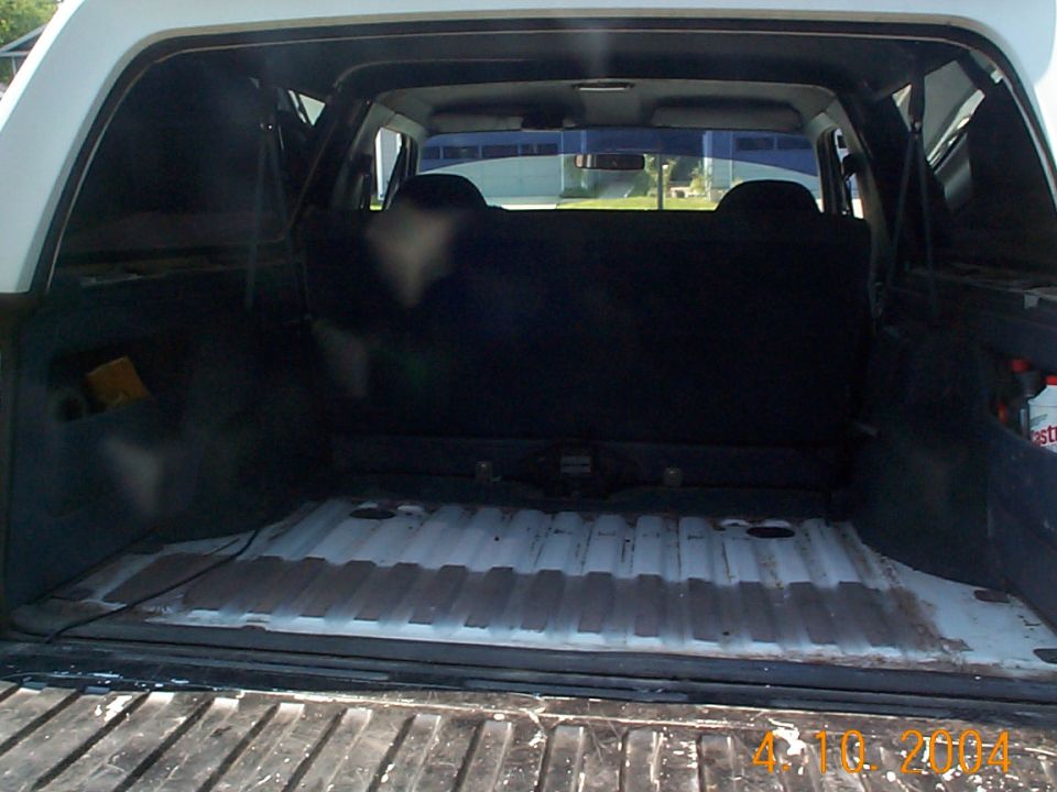 I decided I was going to line the whole insde of the Bronco with a roll on liner. After many off road and camping trips, the carpet had begun to wear and smell. This seemed like a good solution. Little did I know how much work was actually involved.