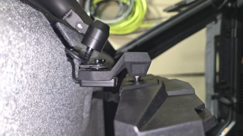 2025 Polaris RANGER - Dash cam mount and wiring detail.