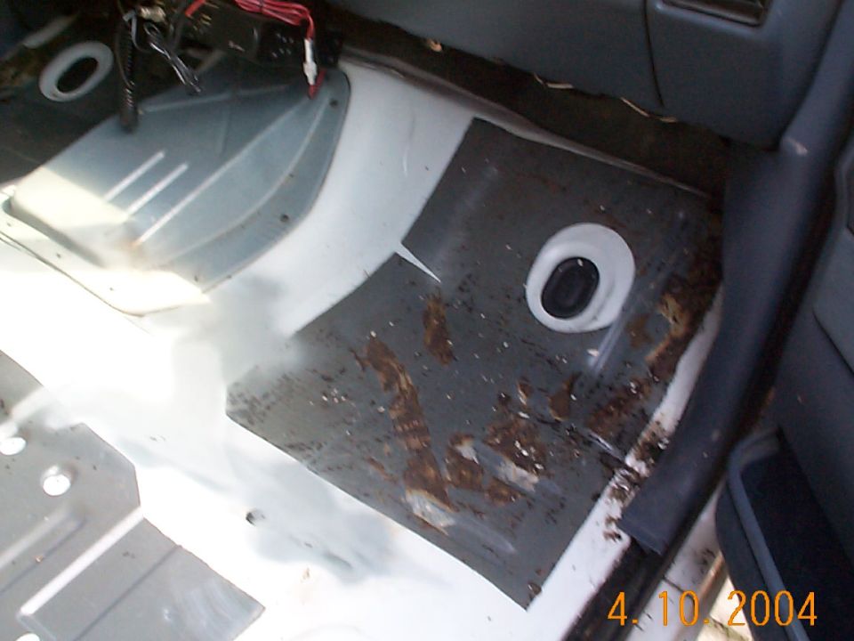 Another shot of the front floor pan, the brown stuff is going to have to come up before I lay the lining down in the front, for some reason it was laid down particularly thick in this area.