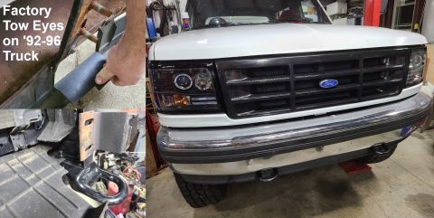 1983 Ford Bronco - They're very subtle, but very functional; both as front recovery points, and also as steps. These brackets do NOT have light tabs above the…