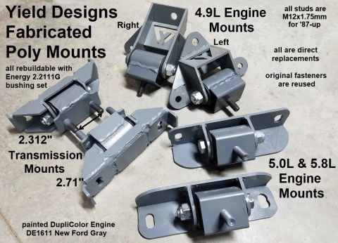 1983 Ford Bronco - Fabricated Polyurethane Engine & Transmission Mounts by Yield(TM) Design IF THE IMAGE IS TOO SMALL, click it. [url=https://www.ebay.com/sch…