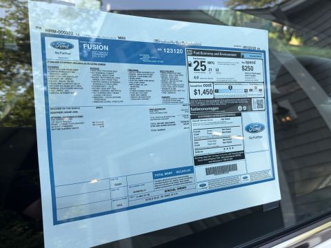 2001 Ford Crown Victoria - Ford window sticker (Monroney label) for a 2017 Fusion S, 5-passenger, 2.5L I4, in Oxford White with Medium Light Stone interior, listing s…