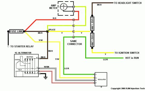 1985 Ford Bronco - More detailed schematic of old charging system.