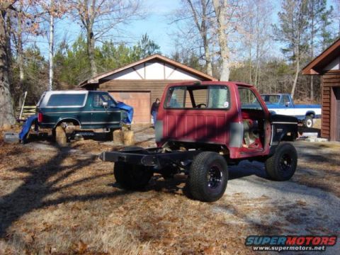 1985 Ford Bronco - Chuck: Supermotors Page / Thread on FSB - 87/91 F-150 cab swap in the making / Supermotors Page - Chassis Assembly