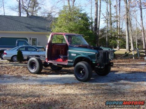 1985 Ford Bronco - Chuck: Supermotors Page / Thread on FSB - 87/91 F-150 cab swap in the making / Supermotors Page - Chassis Assembly