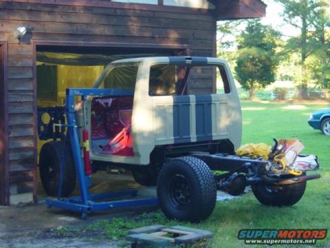 1985 Ford Bronco - Chuck: Supermotors Page / Thread on FSB - 87/91 F-150 cab swap in the making / Supermotors Page - Chassis Assembly
