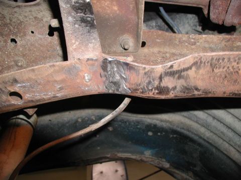 1985 Ford Bronco - Cracks drilled and welded.
