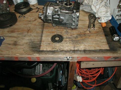 1985 Ford Bronco - Remove the 6 seal plate screws (1/4" socket) and remove the plate.