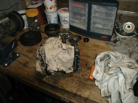 1985 Ford Bronco - Put some paper towels or rags in to protect the bearing.
