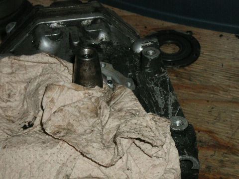 1985 Ford Bronco - Tap the hole to 10-32.