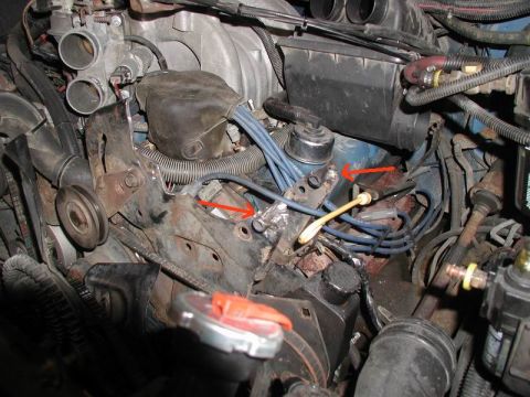 1985 Ford Bronco - Sleeves welded to the factory bracket.