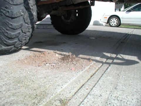 1985 Ford Bronco - This is how much dirt was crammed in there.