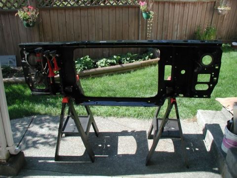 1985 Ford Bronco - The new radiator support ready for install.