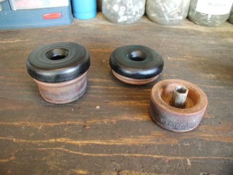 1985 Ford Bronco - On the upper mount I had to trim down the rubber (keeping a shoulder on the bottom), trim down the metal cap, and trim down the internal sl…