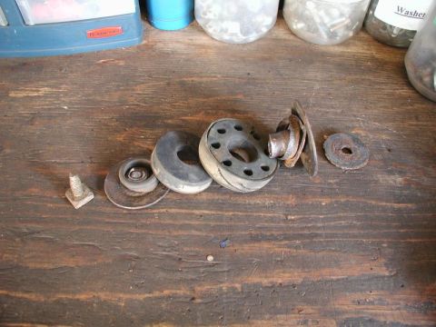 1985 Ford Bronco - What is left of the left front cab mount.