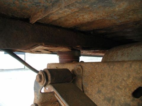 1985 Ford Bronco - The two rear cab mounts with the Super Duty rubbers in place; with full weight on them, they compressed to 1 15/16". I had to trim the bott…